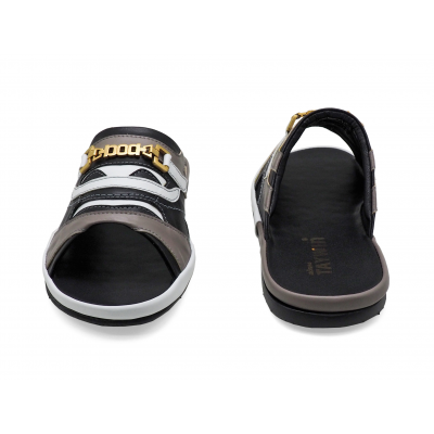 รองเท้าแตะ SKF-38 หนังไมโครไฟเบอร์นิ่มเทา-นิ่มดำ-นิ่มขาว